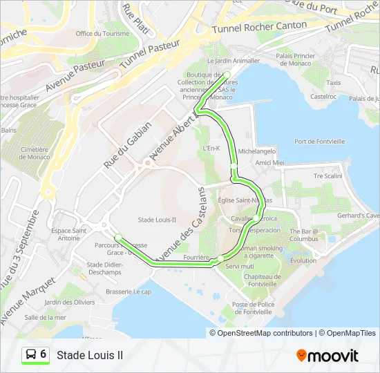 6 Bus Line Map