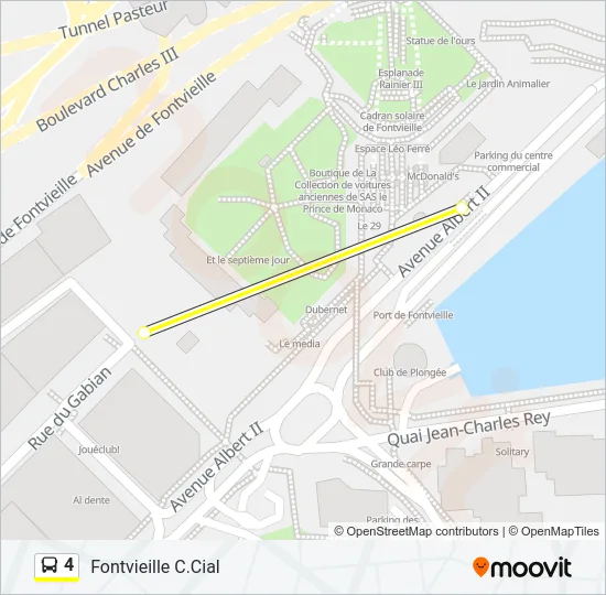 4 Bus Line Map