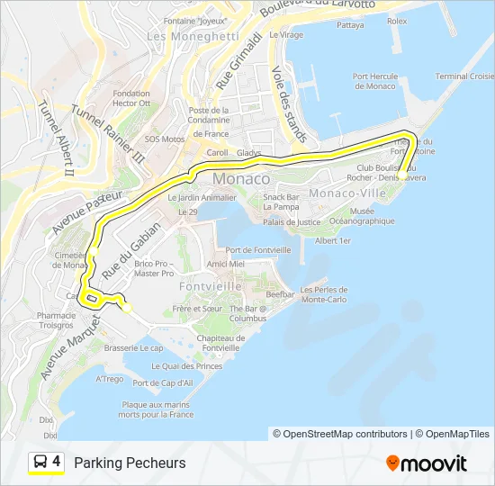 4 Bus Line Map