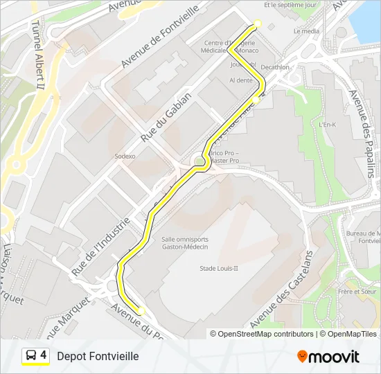 4 Bus Line Map