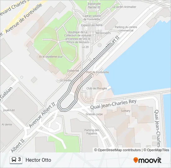 3 Bus Line Map