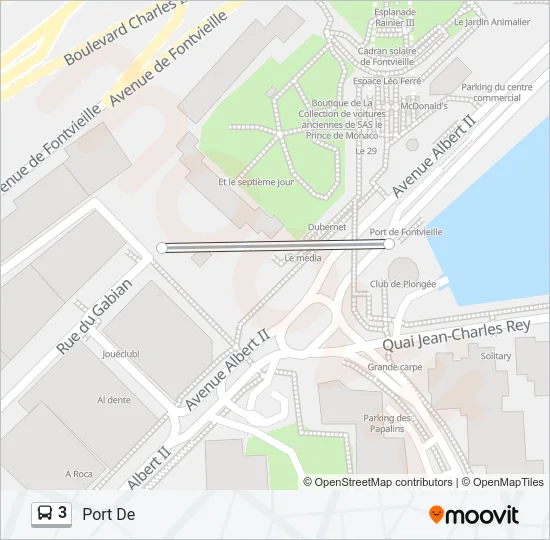 3 Bus Line Map