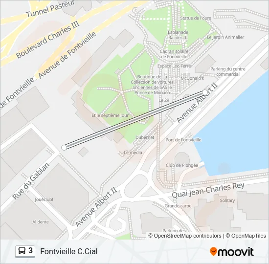 3 Bus Line Map