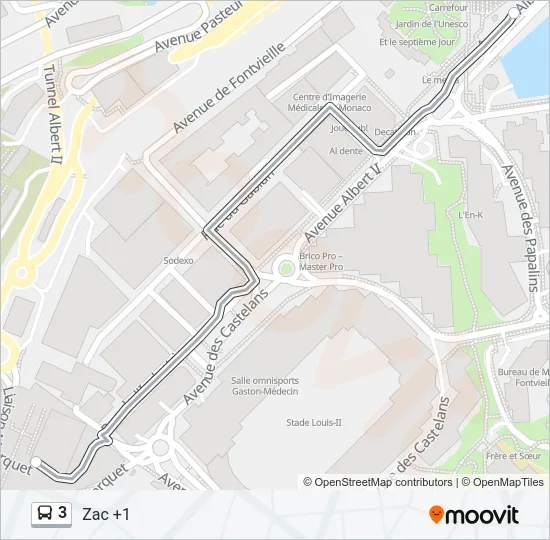 3 Bus Line Map