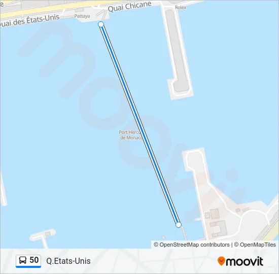 50 Bus Line Map