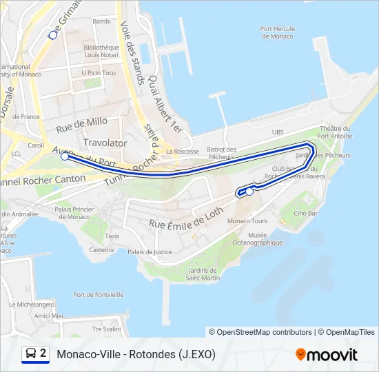 2 Bus Line Map