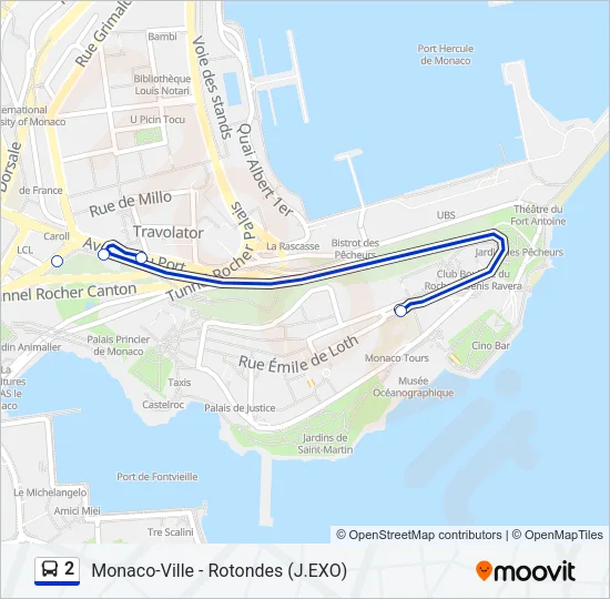 2 Bus Line Map