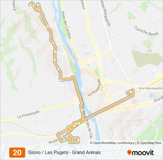 20 Bus Line Map