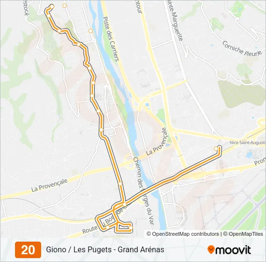 20 Bus Line Map