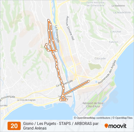 20 Route: Schedules, Stops & Maps - Grand Arénas (Updated)