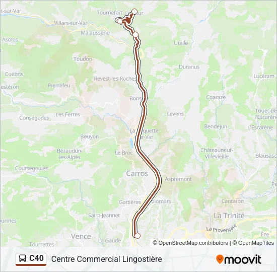 C40 Bus Line Map