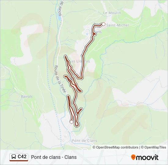 C42 Bus Line Map