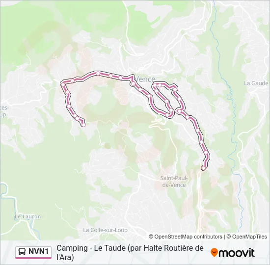 NVN1 Bus Line Map