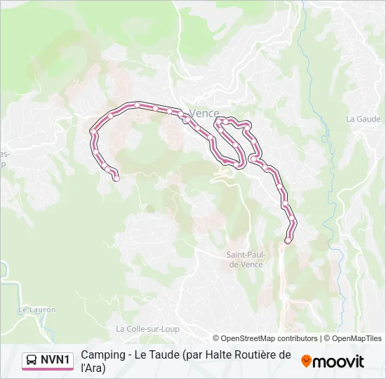 NVN1 Bus Line Map