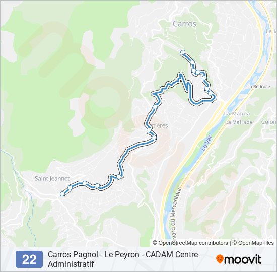 Mapa de 22 de autobús