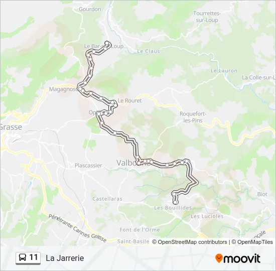11 Bus Line Map
