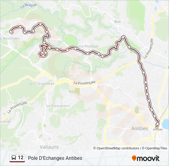 12 Bus Line Map