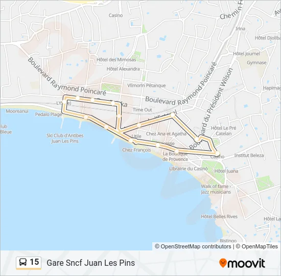 15 Bus Line Map