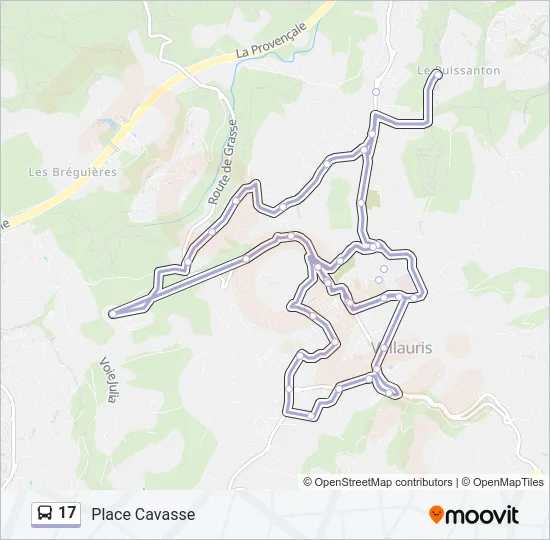 17 Bus Line Map