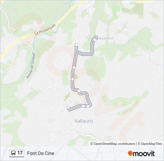 17 bus Line Map