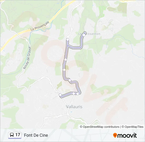 17 Bus Line Map