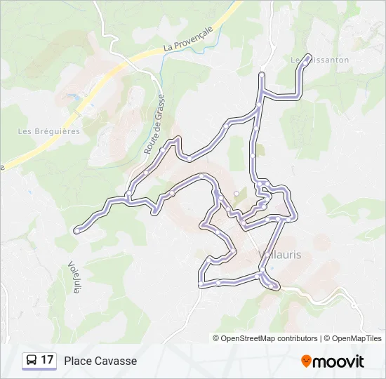 17 Bus Line Map
