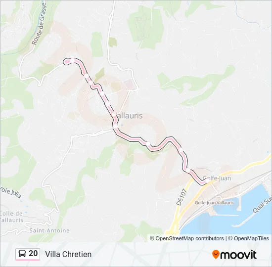 20 Bus Line Map