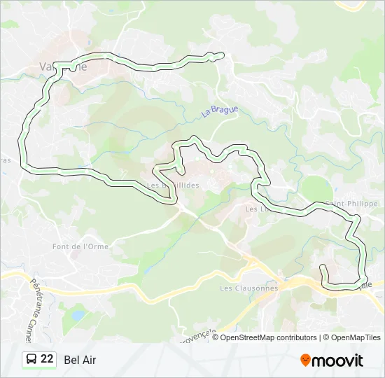 22 Bus Line Map