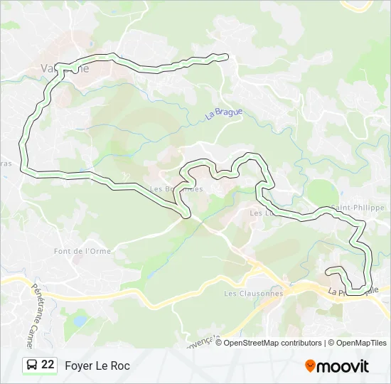 22 Bus Line Map