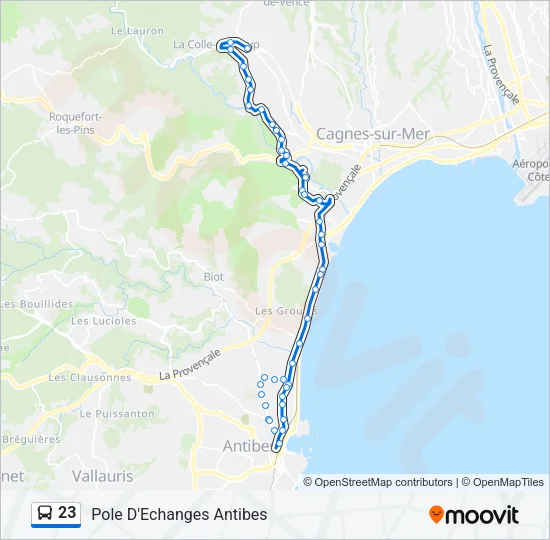 23 Bus Line Map