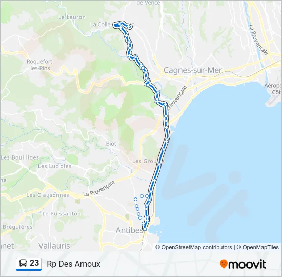 23 Bus Line Map