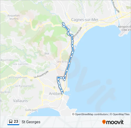 23 Bus Line Map