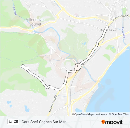 28 Bus Line Map
