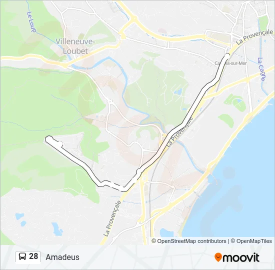 28 Bus Line Map