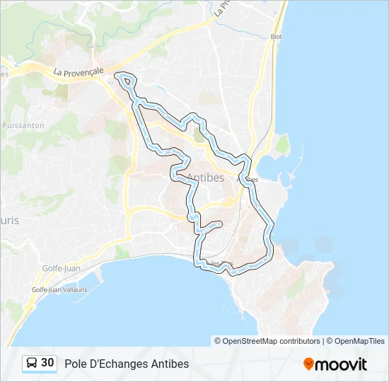 30 Bus Line Map
