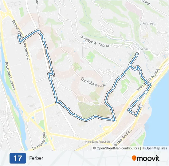 17 Bus Line Map