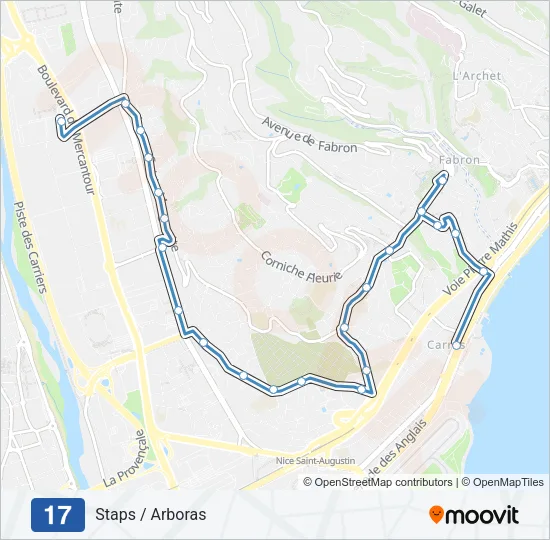 17 Bus Line Map