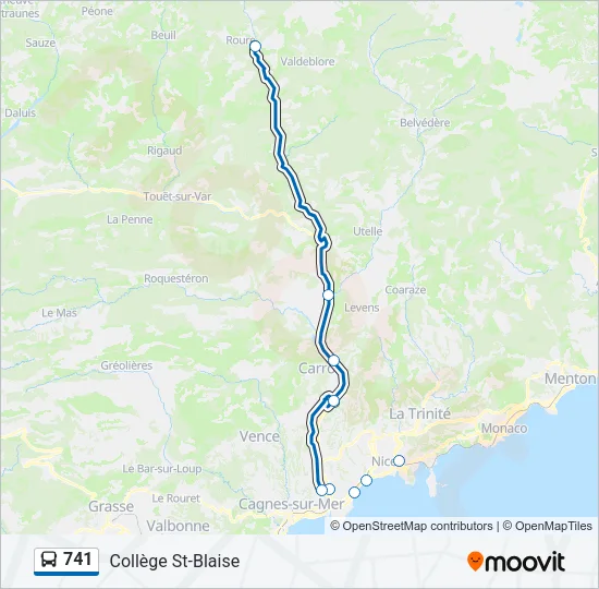 741 Bus Line Map