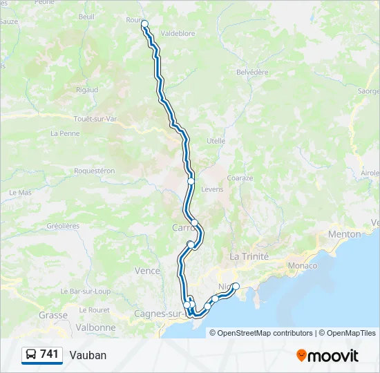 741 Bus Line Map