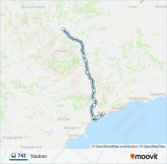 742 Bus Line Map