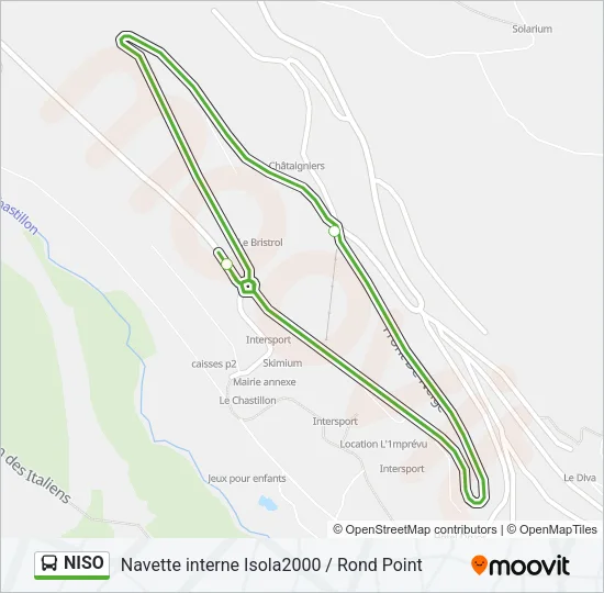 NISO Bus Line Map