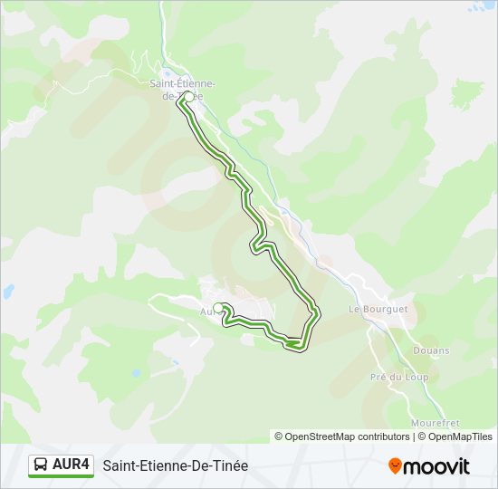 AUR4 Bus Line Map