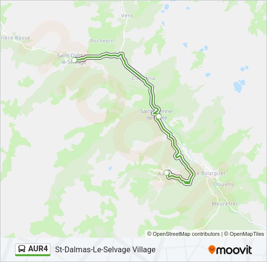 AUR4 Bus Line Map