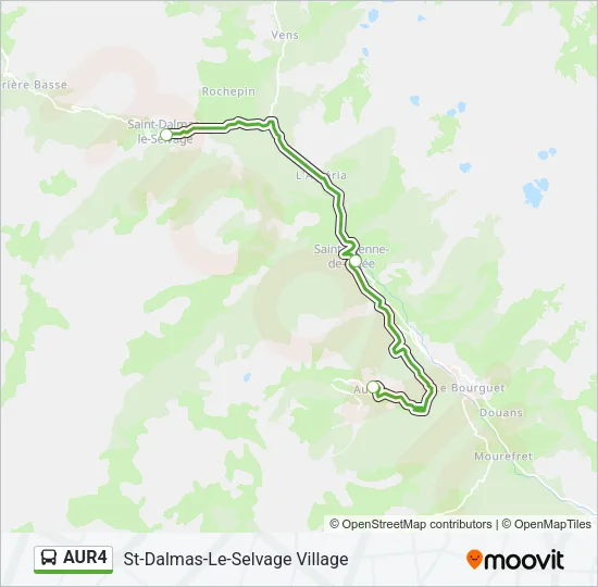 AUR4 Bus Line Map