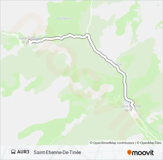AUR3 Bus Line Map
