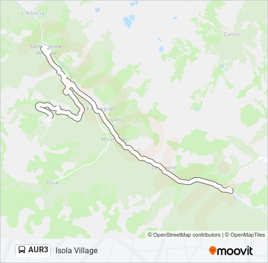 AUR3 Bus Line Map