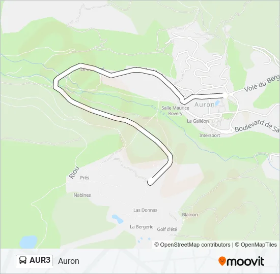 AUR3 Bus Line Map
