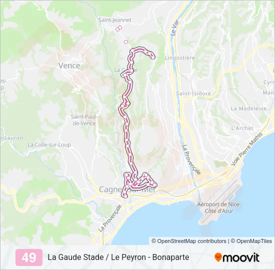 49 Bus Line Map