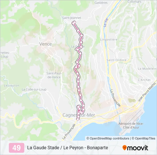 49 Bus Line Map