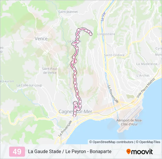 49 Bus Line Map